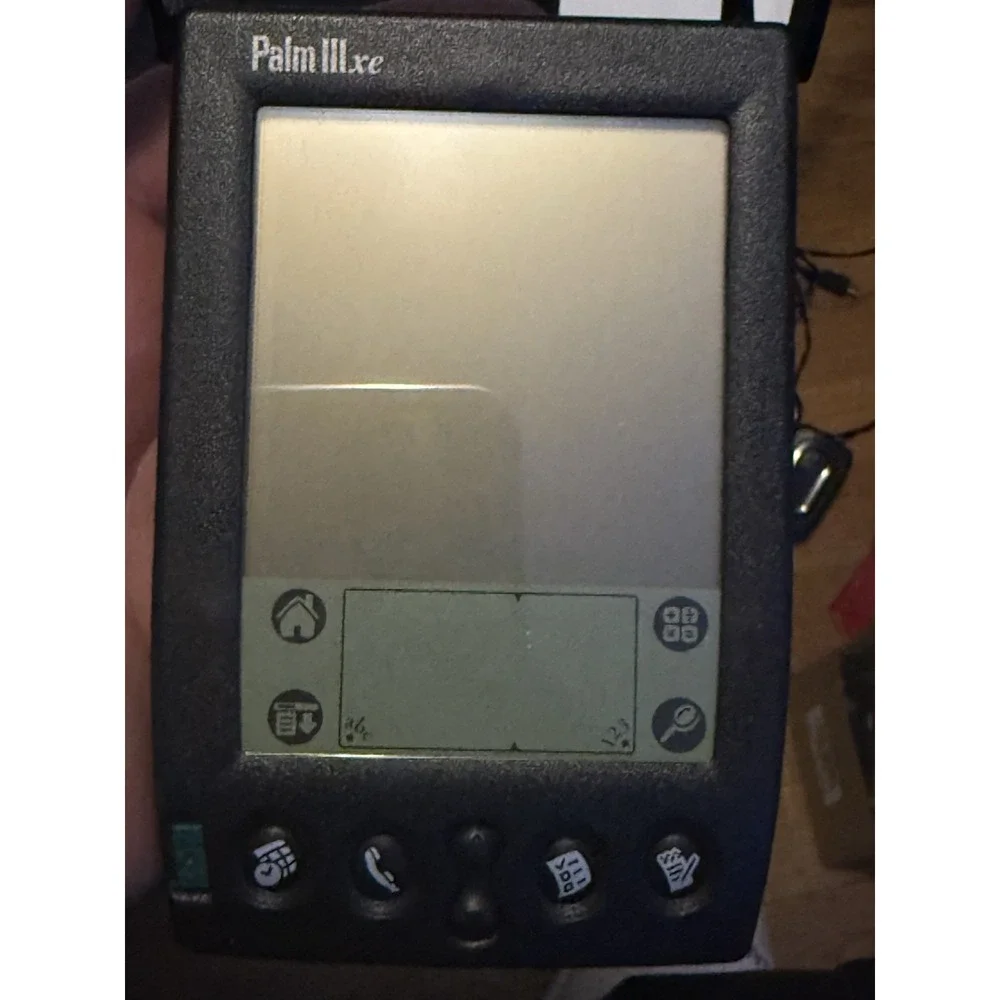 Vintage Palm IIIxe Handheld PDA Organizer Device - Flip Cover/Stylus/ Works